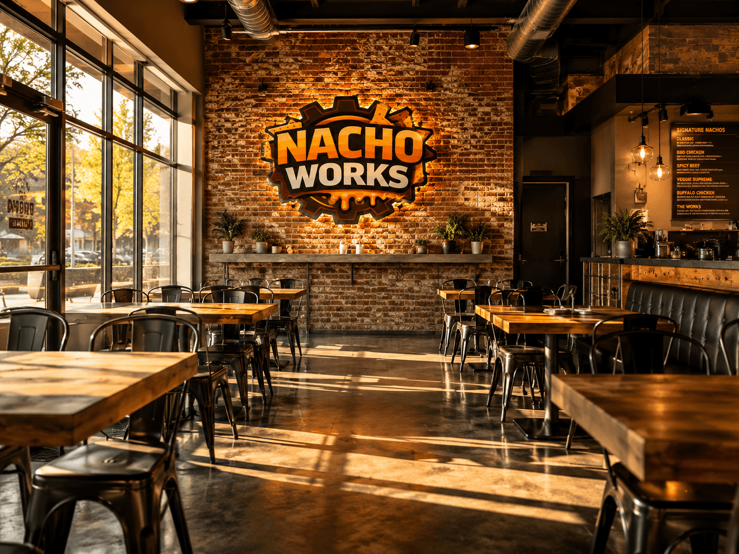 Quiet NachoWorks storefront on a Sunday rest day